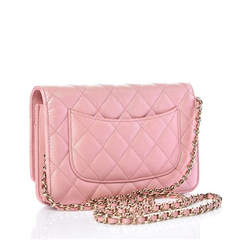 chanel pink boy iridescent wallet|CHANEL Iridescent Caviar Quilted Boy Wallet On Chain WOC .